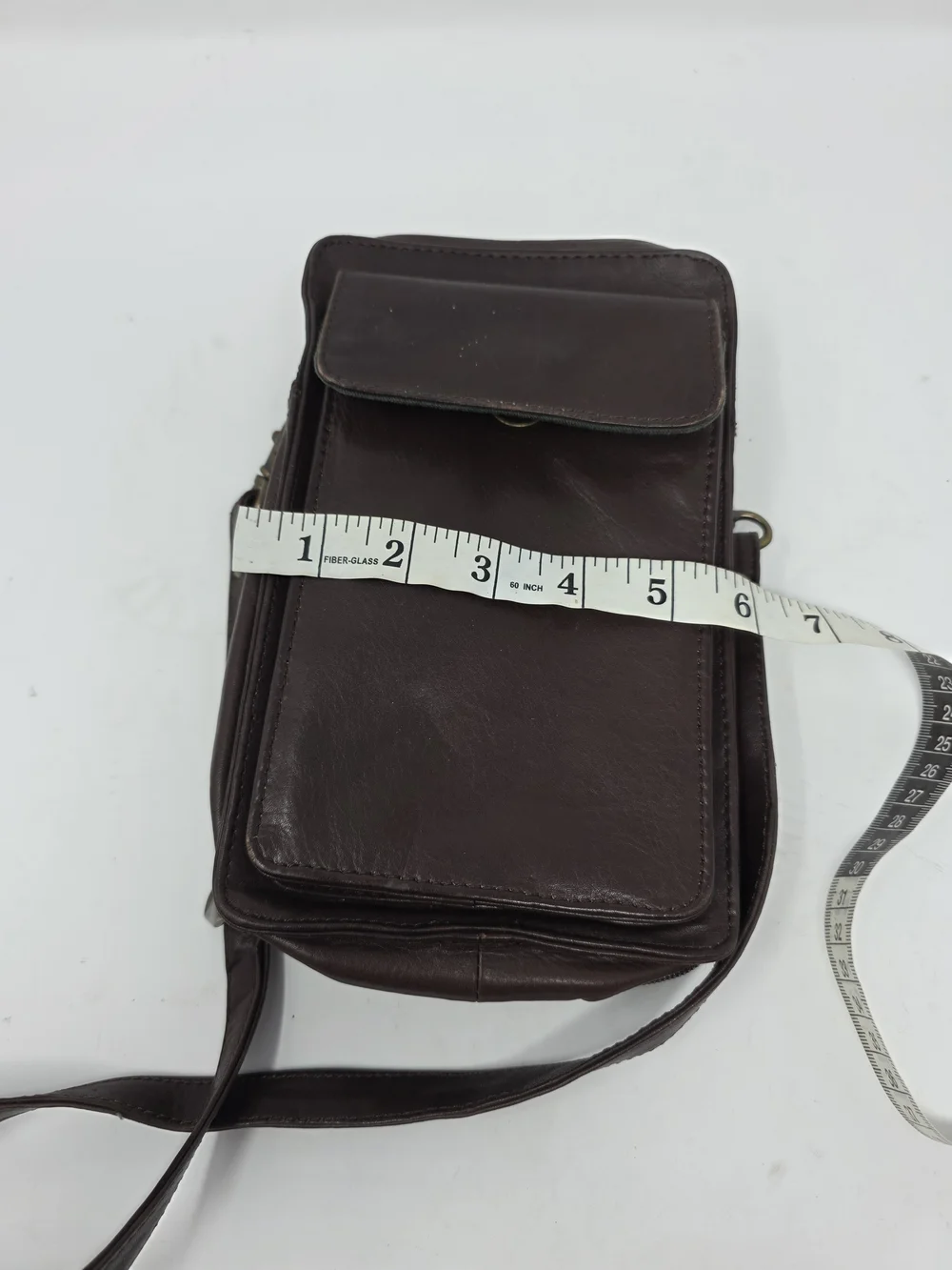 Vintage Wilsons Leather Organizer Crossbody Bag Purse Wallet Dark Brown Travel